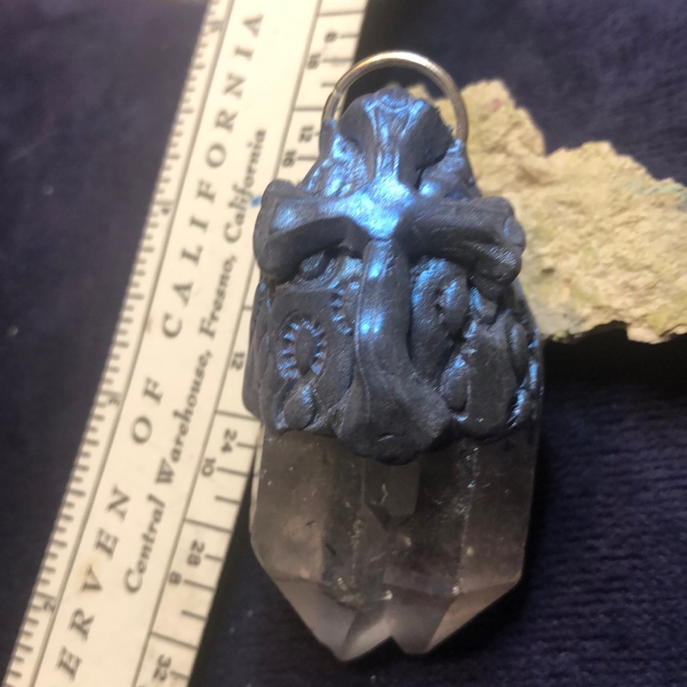 Double terminated Brazilian Quartz Pendant Unisex